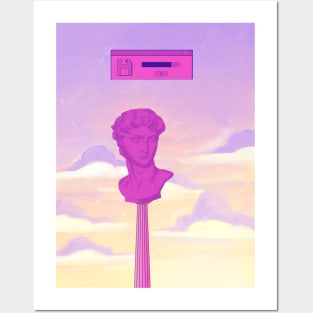Aesthetic Vaporwave 00s sculpture Posters and Art